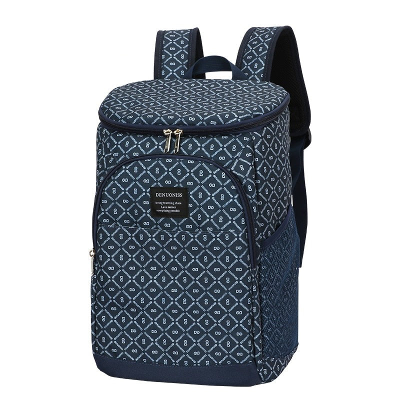 Sac à dos isotherme chic 18 L, nylon et aluminium, deux styles