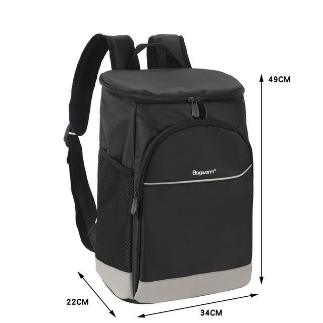Sac à dos isotherme Oxford en deux tailles S et L, poches latérales