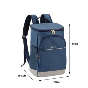 Sac à dos isotherme Oxford en deux tailles S et L, poches latérales
