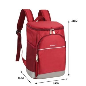 Sac à dos isotherme Oxford en deux tailles S et L, poches latérales