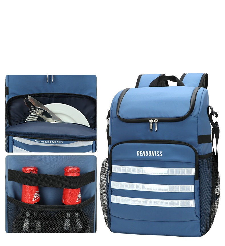 Sac à dos isotherme résistant aux intempéries, noir ou bleu
