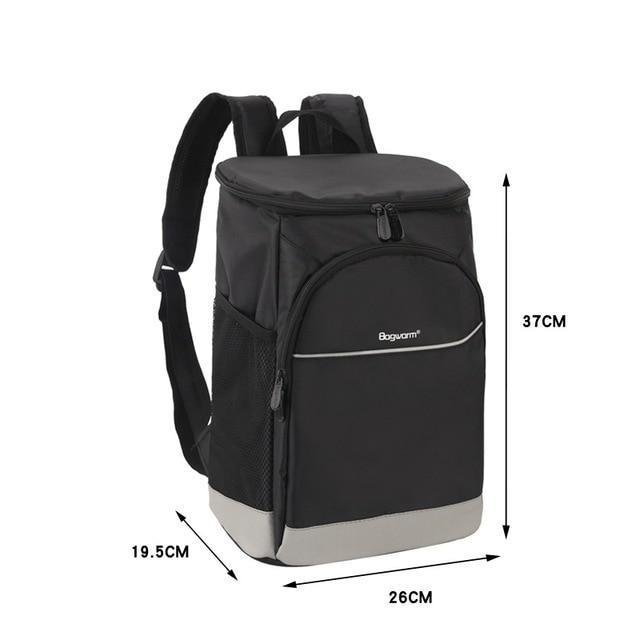 Sac à dos isotherme Oxford en deux tailles S et L, poches latérales