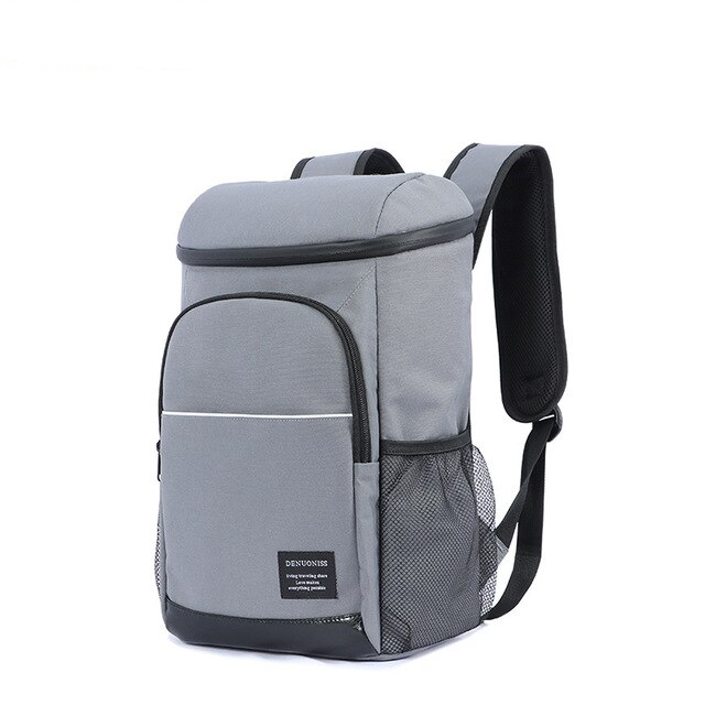 Sac à dos isotherme homme léger en tissu Oxford, gris ou noir