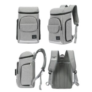Sac à dos isotherme homme léger en tissu Oxford, gris ou noir