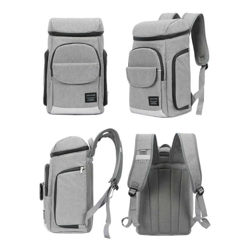 Sac à dos isotherme homme léger en tissu Oxford, gris ou noir