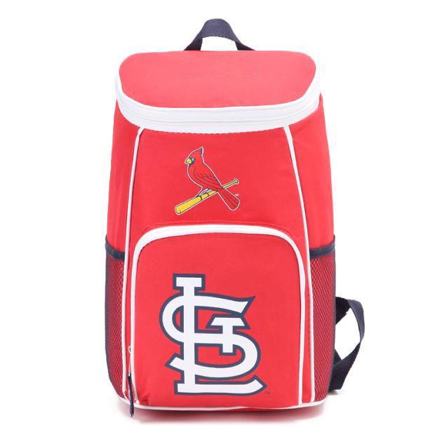 Sac à dos isotherme rouge, poche zippée et bretelles rembourrées