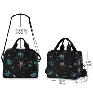Sac isotherme repas Tropical à base rigide, neuf motifs
