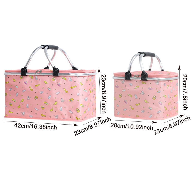 Panier pique-nique isotherme en polyester, 2 tailles