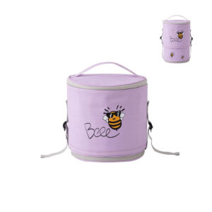 Sac isotherme repas rond en polyester, sept coloris