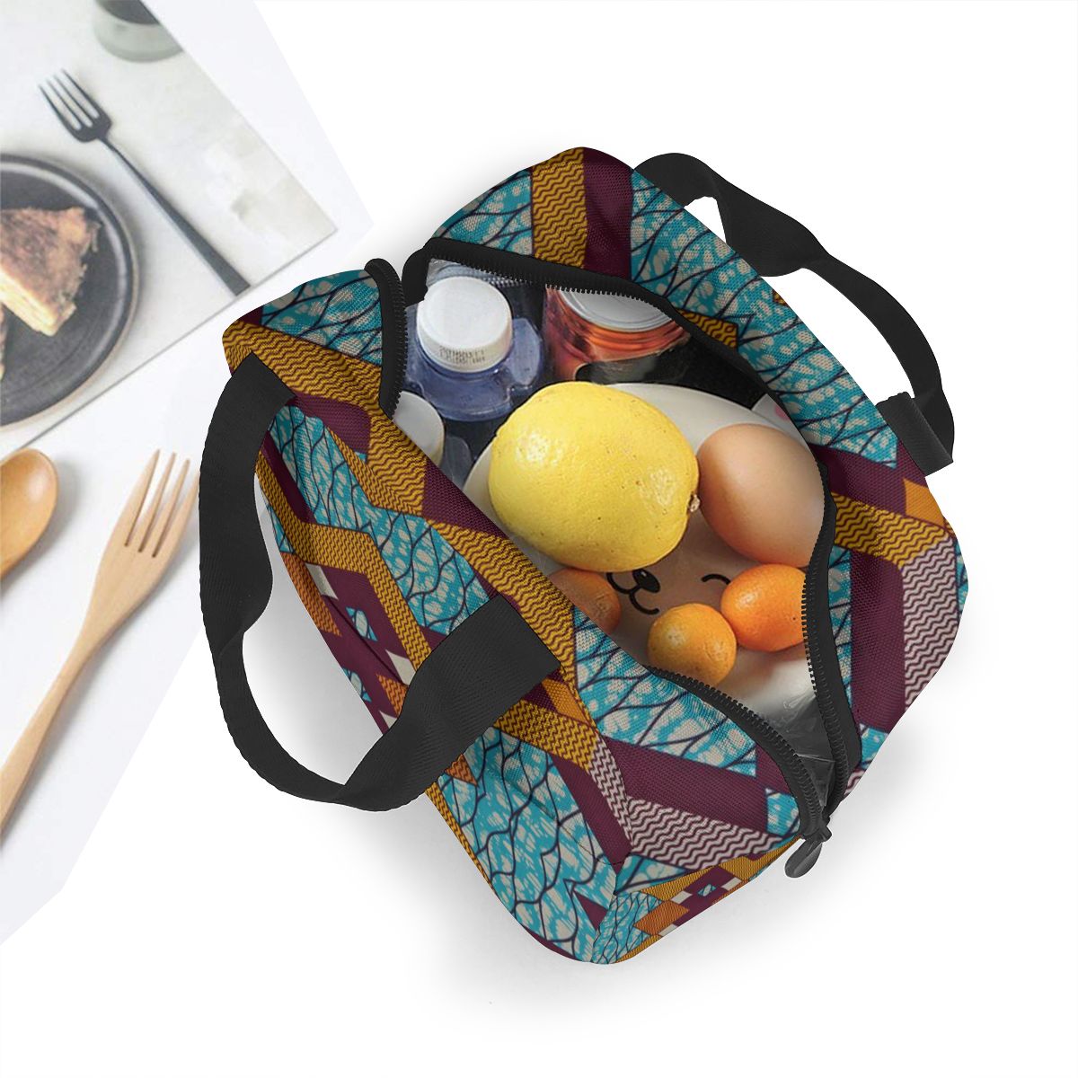 Sac isotherme repas style africain chic doublé aluminium