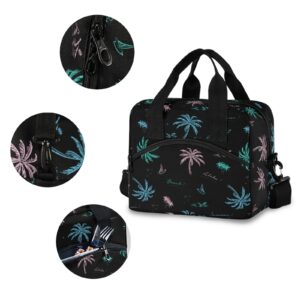 Sac isotherme repas Tropical à base rigide, neuf motifs