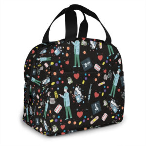 Sac isotherme repas dentiste kawaii, sept modèles illustrés
