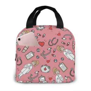 Sac isotherme repas dentiste kawaii, sept modèles illustrés