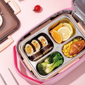 Sac pour lunch box enfant, format plat 25 × 21 × 8 cm, six animaux
