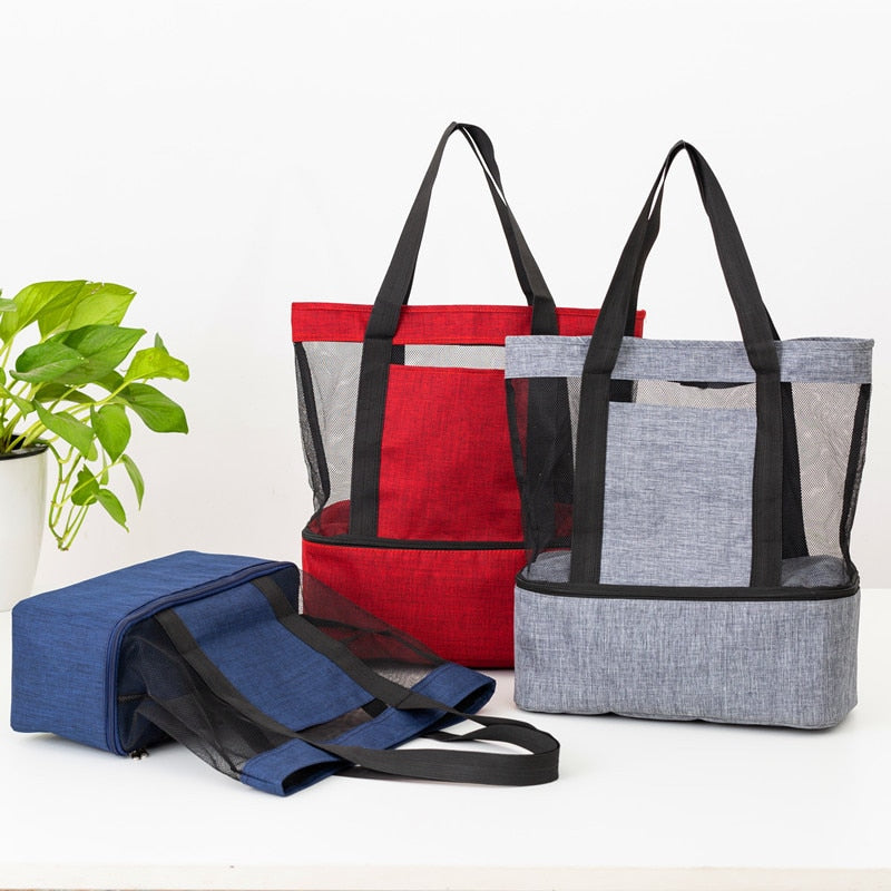 Sac fourre-tout isotherme chic pour les courses, trois coloris