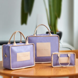 Sac isotherme repas violet en nylon, trois tailles S, M et L