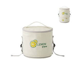 Sac isotherme repas rond en polyester, sept coloris
