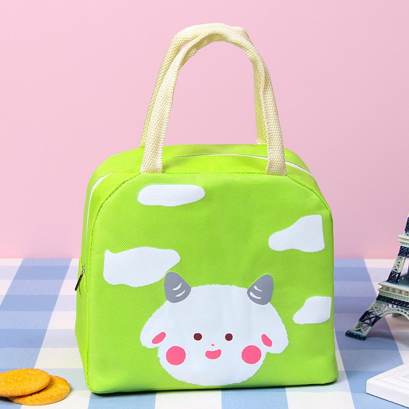 Sac repas isotherme enfant Petits Animaux, six modèles, poche avant