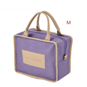 Sac isotherme repas violet en nylon, trois tailles S, M et L