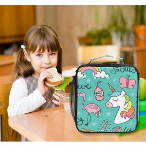 Sac repas isotherme Licorne en polyester Oxford, six coloris