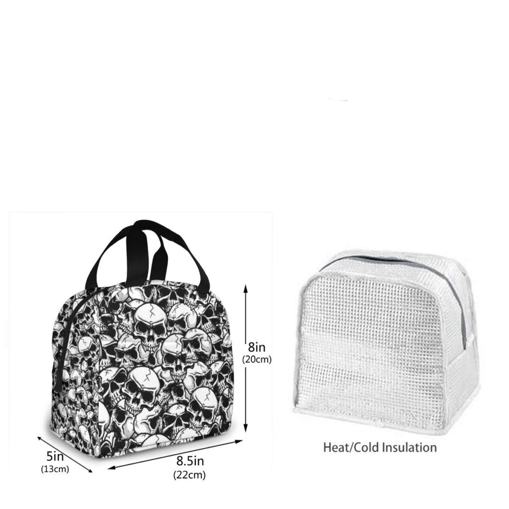 Sac isotherme repas Tête de Mort en tissu Oxford