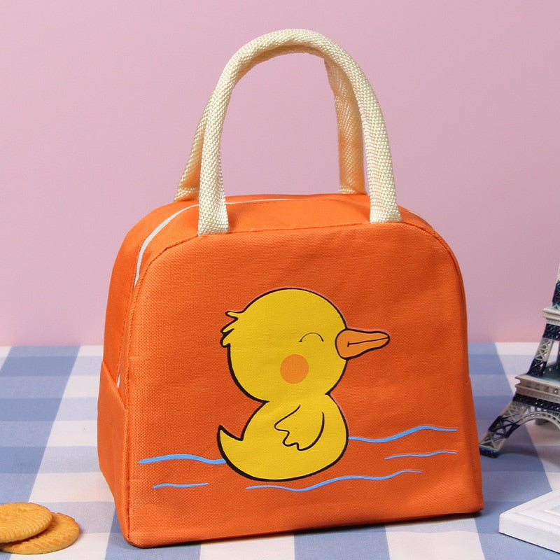 Sac repas isotherme enfant Petits Animaux, six modèles, poche avant