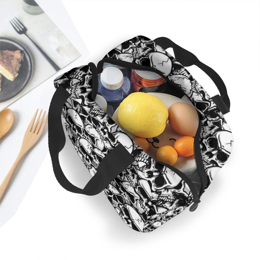 Sac isotherme repas Tête de Mort en tissu Oxford