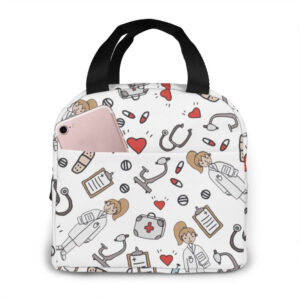 Sac isotherme repas dentiste kawaii, sept modèles illustrés