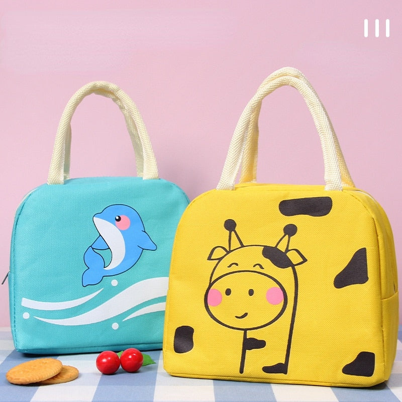 Sac repas isotherme enfant Petits Animaux, six modèles, poche avant