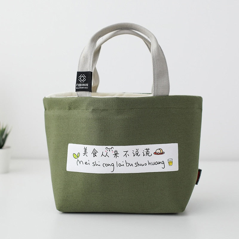 Sac à déjeuner isotherme en nylon, dix coloris