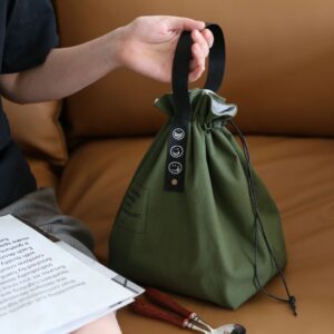 Sac à lunch chic en toile, format sac à dos avec poche avant