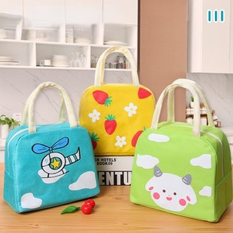 Sac repas isotherme enfant Petits Animaux, six modèles, poche avant