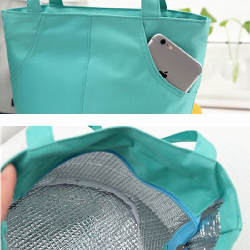Sac à déjeuner isotherme fourre-tout en nylon imperméable