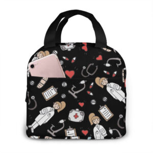 Sac isotherme repas dentiste kawaii, sept modèles illustrés
