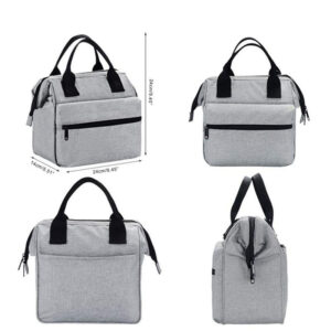 Sac isotherme repas gris en polyester doublé aluminium