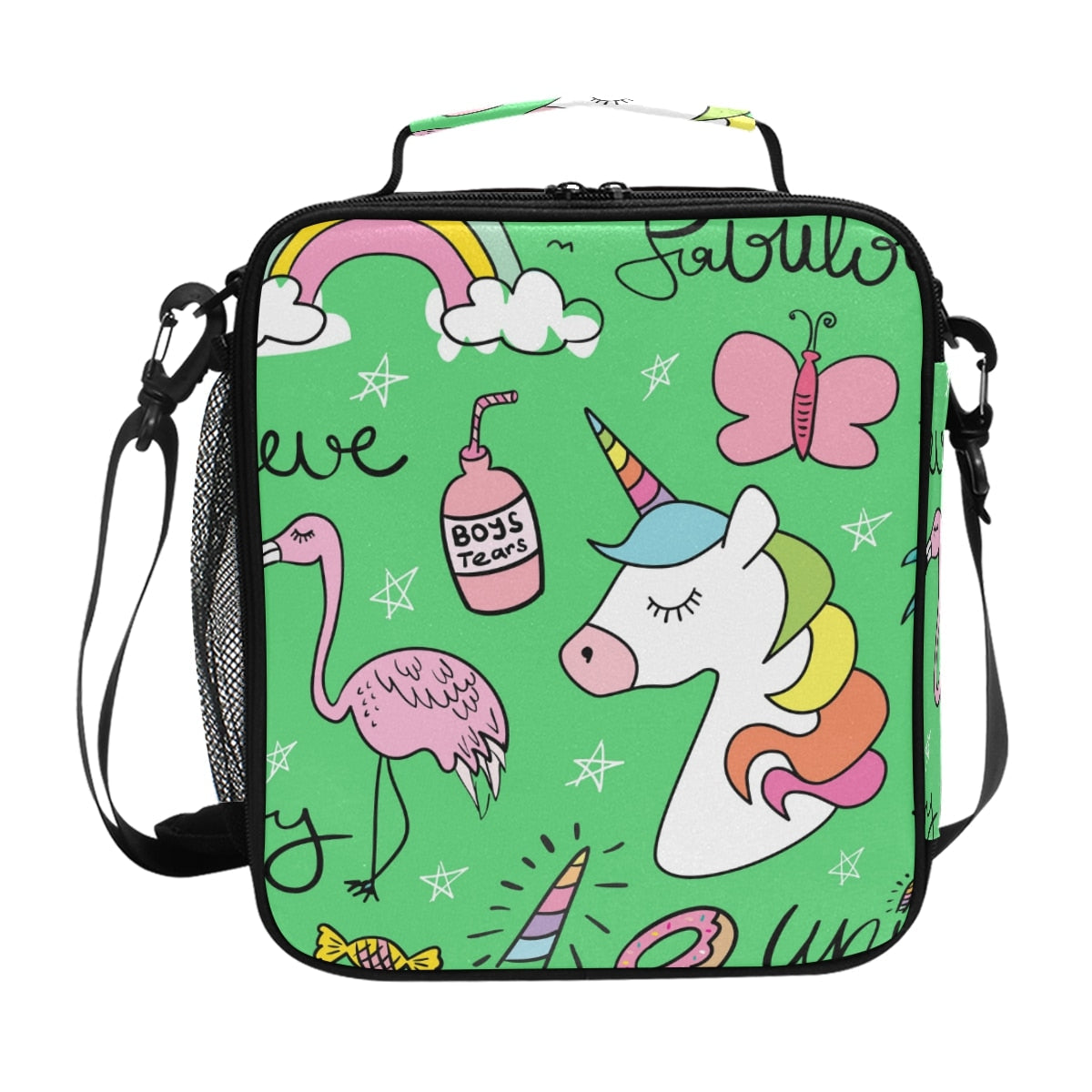 Sac repas isotherme Licorne en polyester Oxford, six coloris