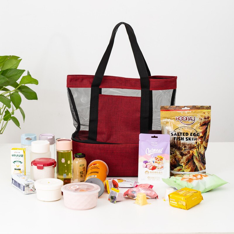 Sac fourre-tout isotherme chic pour les courses, trois coloris