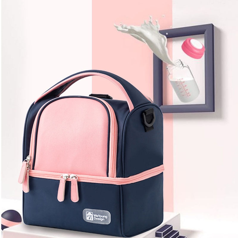 Sac isotherme repas à deux compartiments en polyester, petit format