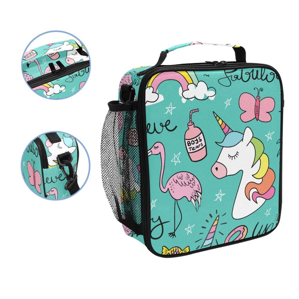 Sac repas isotherme Licorne en polyester Oxford, six coloris