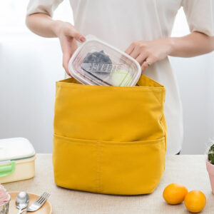 Sac à main repas isotherme Picnic en polyester, jaune ou rouge
