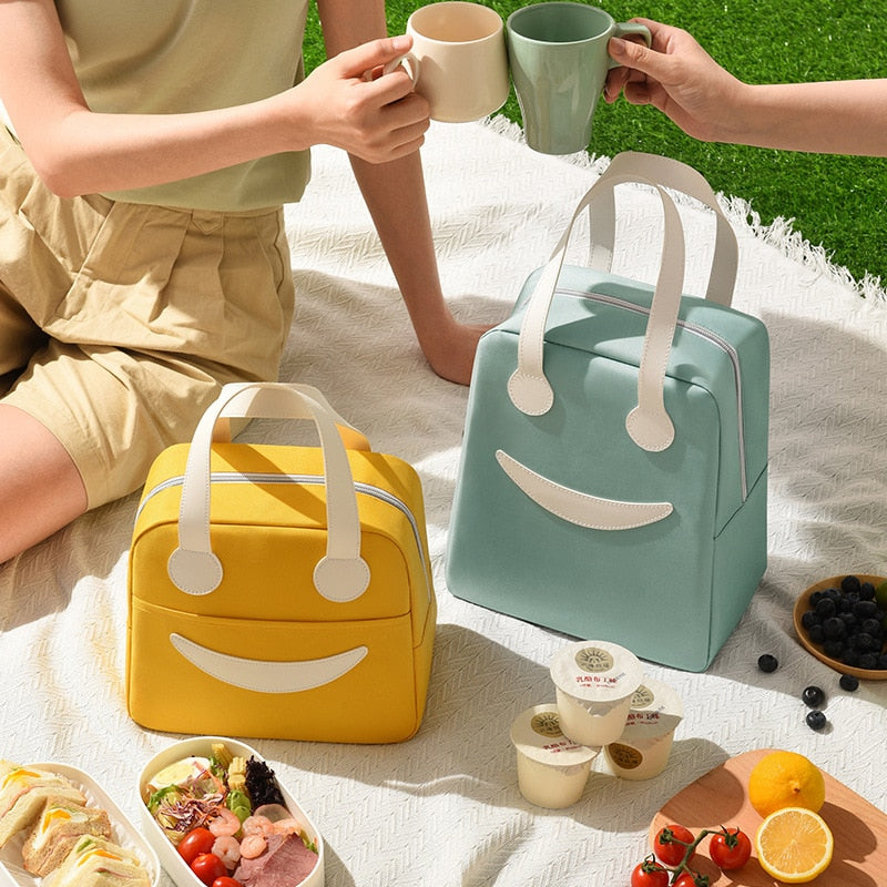 Sac à lunch pour pique-nique, deux tailles, cinq coloris
