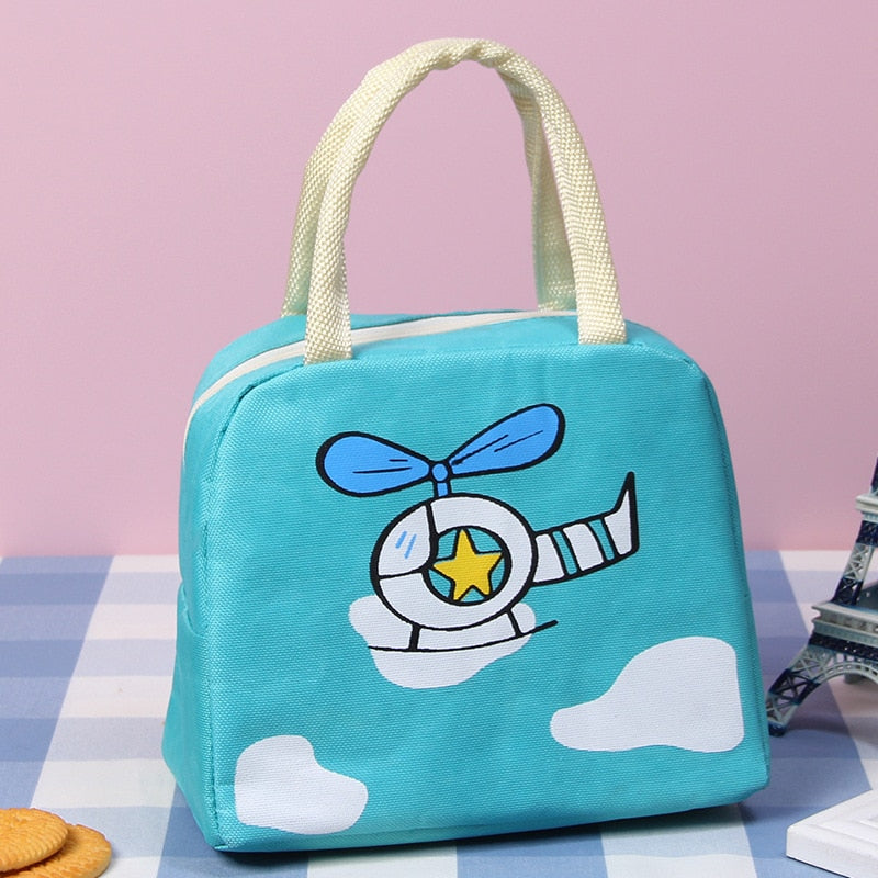Sac repas isotherme enfant Petits Animaux, six modèles, poche avant