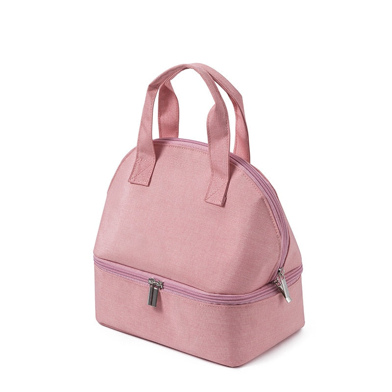 Sac à lunch pour goûter avec bandoulière amovible et poches filet