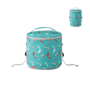 Sac isotherme repas rond en polyester, sept coloris