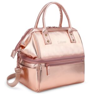 Sac à main isotherme repas en toile rose, avec ou sans sangle