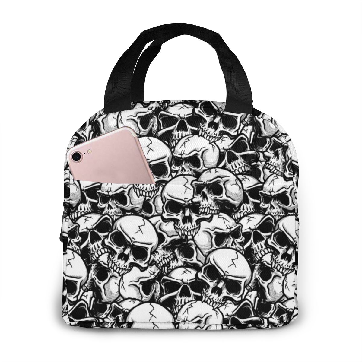 Sac isotherme repas Tête de Mort en tissu Oxford