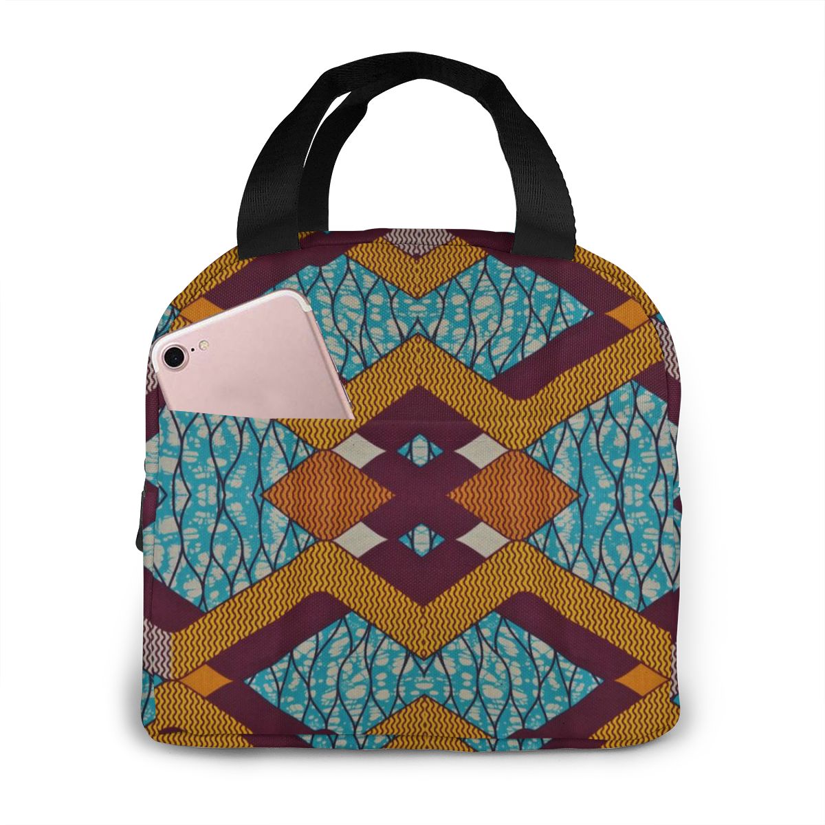 Sac isotherme repas style africain chic doublé aluminium