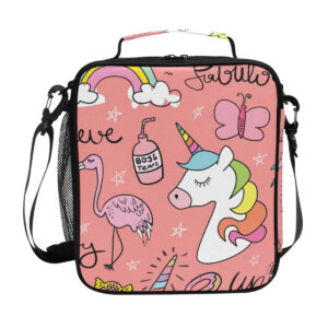 Sac repas isotherme Licorne en polyester Oxford, six coloris