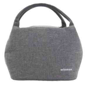 Sac à repas isotherme gris avec poche extérieure