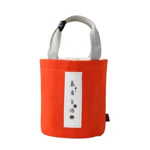 Sac isotherme repas Asiatique, six coloris, 18,5 × 23 cm